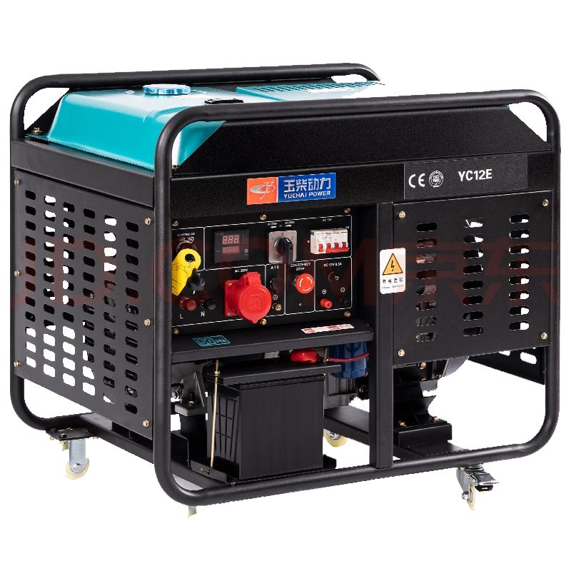 玉柴YC12E開架式12kw電啟動柴油發(fā)電機(jī)單相220v家用應(yīng)急發(fā)電機(jī)