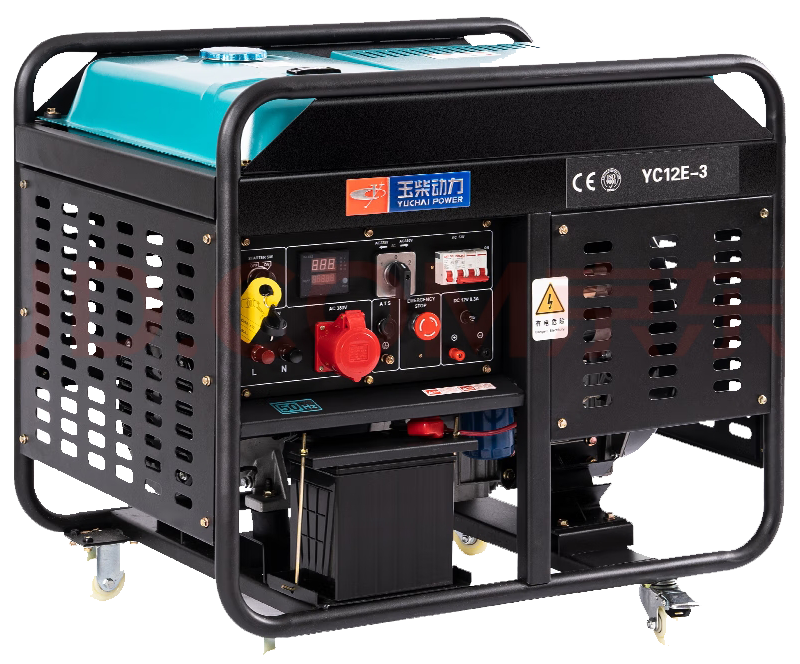 玉柴YC12E-3開架式柴油發(fā)電機(jī)電啟動三相380V家用應(yīng)急發(fā)電機(jī)