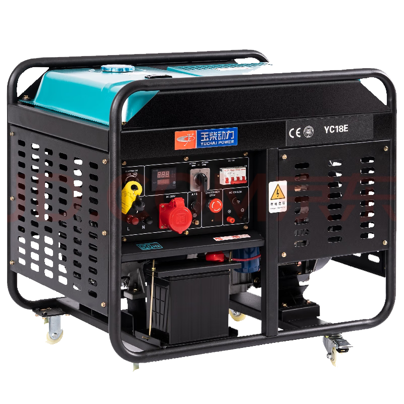 玉柴YC18E開架式18kw電啟動柴油發(fā)電機(jī)單相220v家用應(yīng)急發(fā)電機(jī)