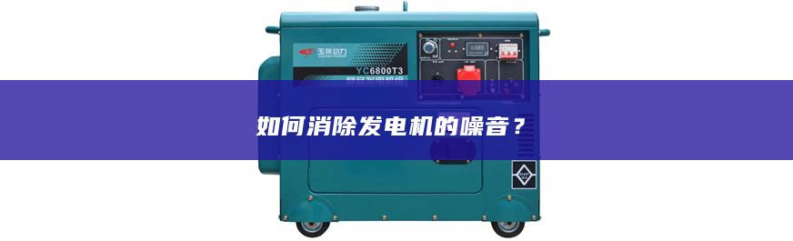 如何消除發(fā)電機的噪音
